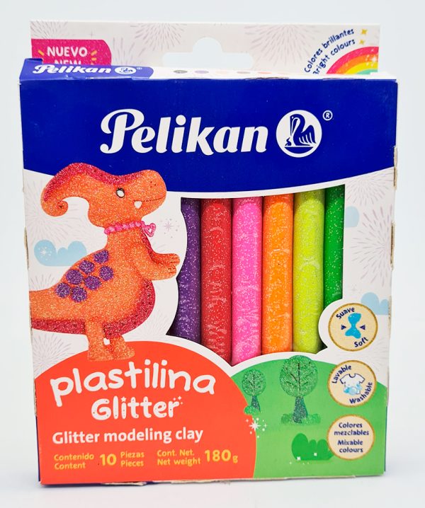 Plastilina 10 colores PELIKAN Glitter México