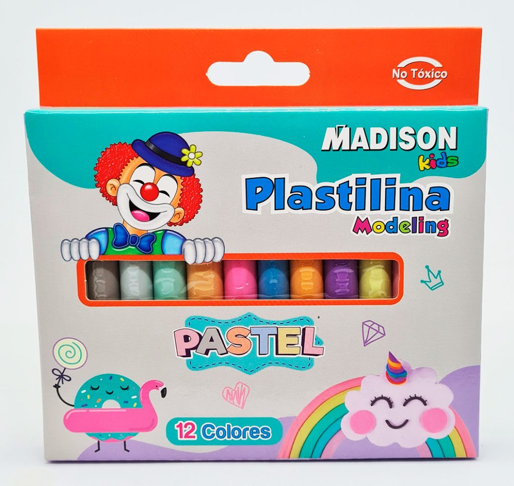 Plastilina 12 colores MADISON Modeling Pastel 8960