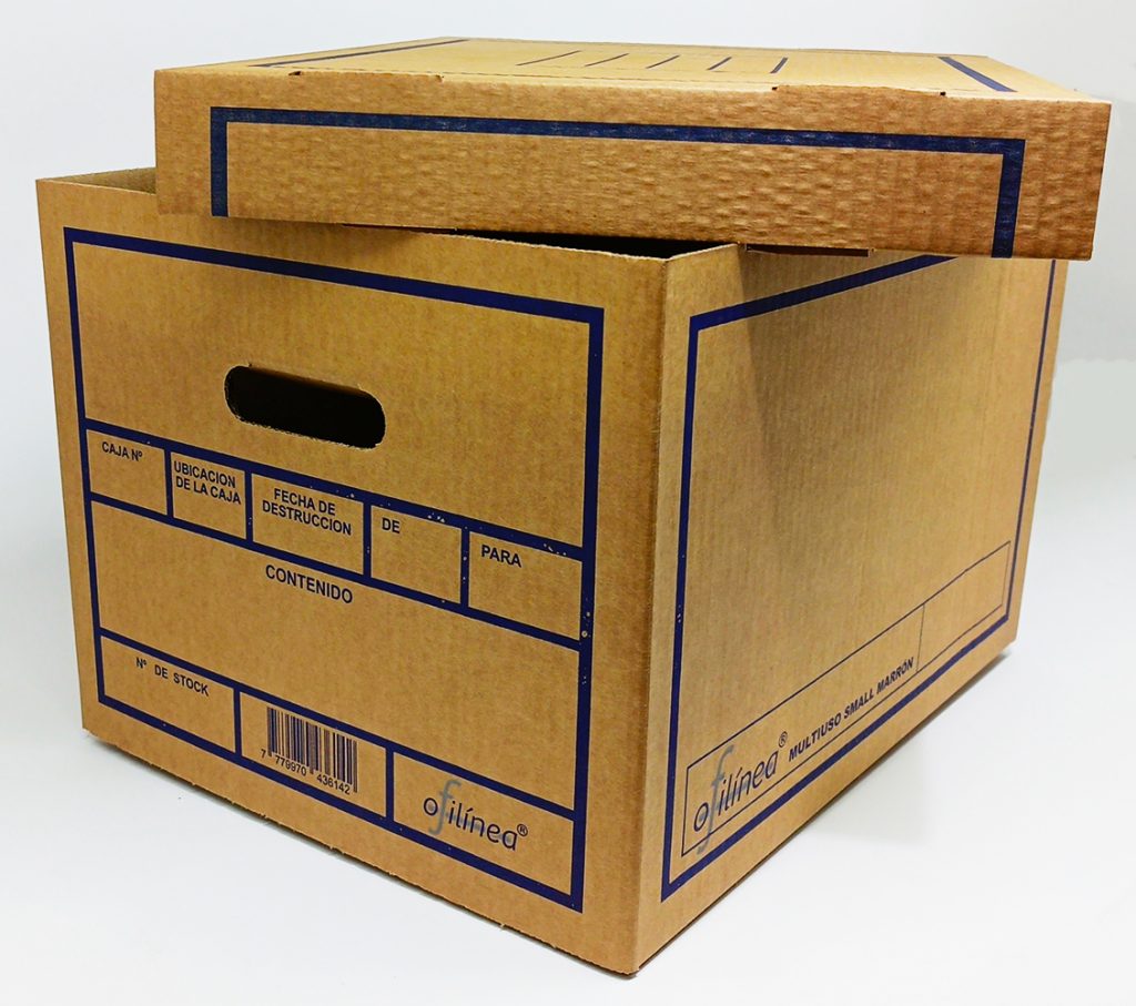 Caja de cartón corrugado 38 x 30.8 x 26 cms (base + tapas) Marrón