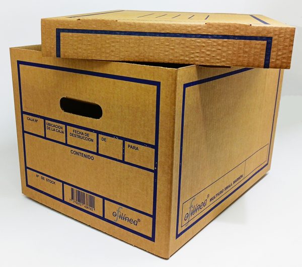 Caja de cartón corrugado 38 x 30.8 x 26 cms (base + tapas) Marrón