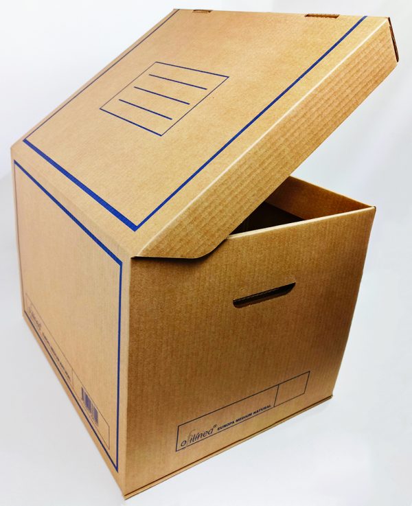 Caja de cartón corrugado 39 x 32.9 x 29 cm con Tapa Incorporada - Imagen 2