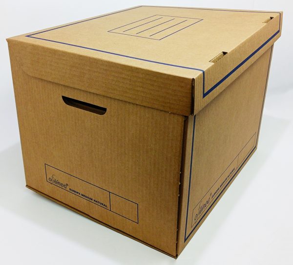 Caja de cartón corrugado 39 x 32.9 x 29 cm con Tapa Incorporada