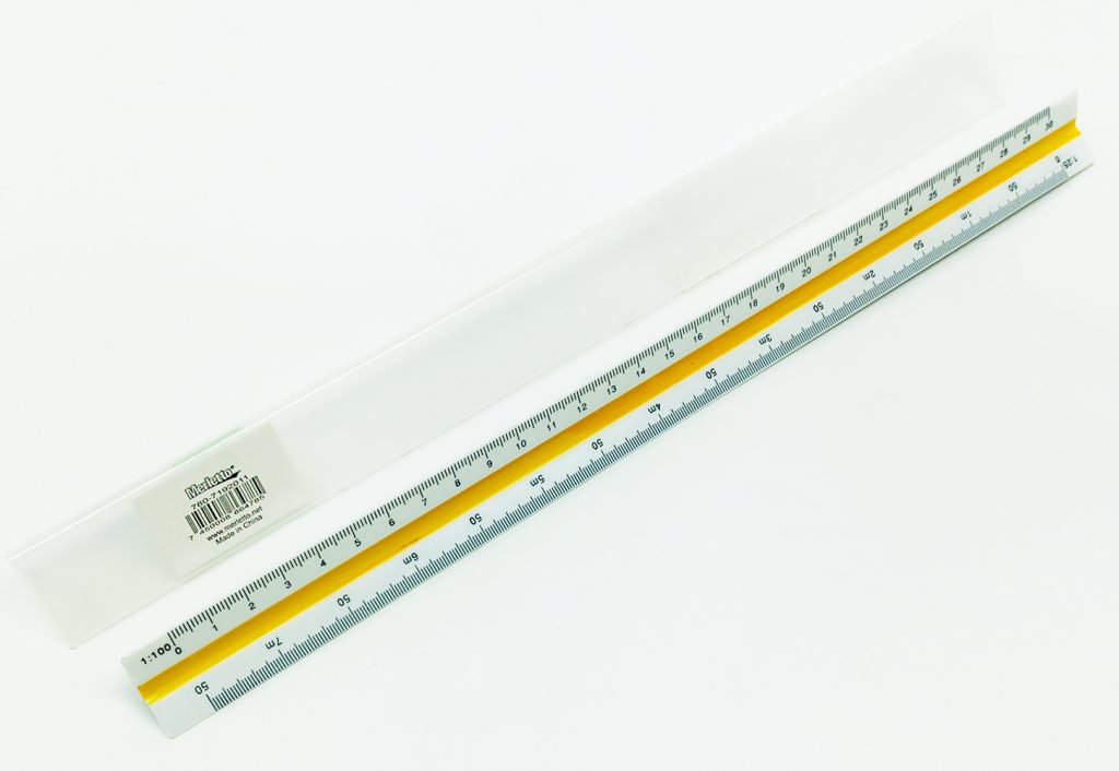 Escalímetro Triangular 30 cm. Merletto de plástico 6 escalas