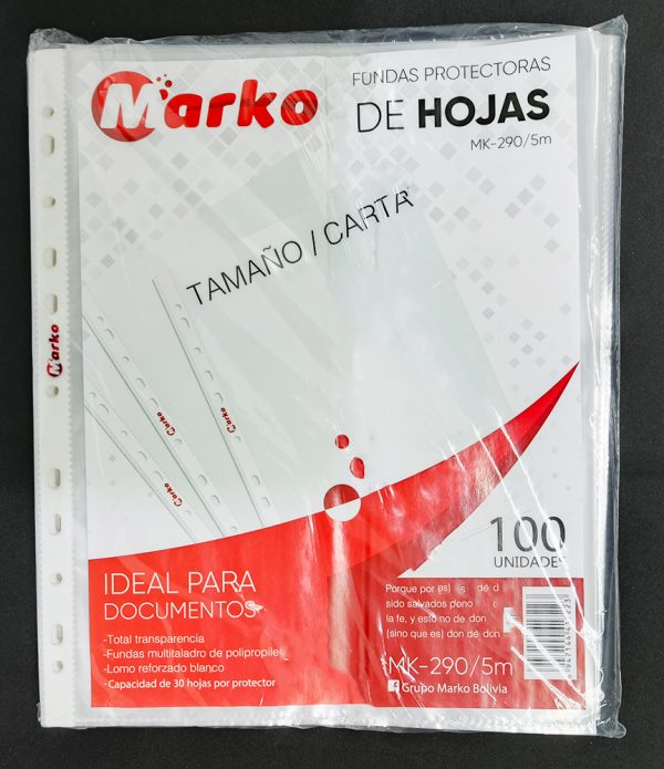 Funda plástica Carta transparente Grueso Marko - Imagen 2