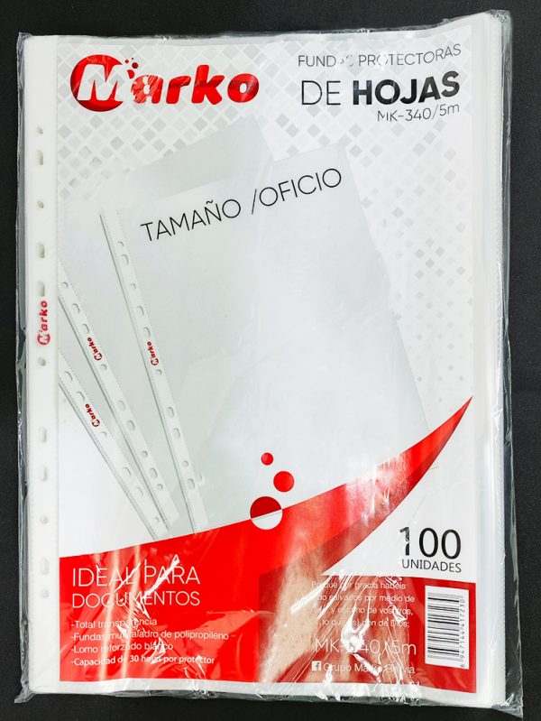 Funda plástica Oficio transparente Grueso Marko - Imagen 2