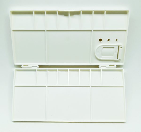 Paleta para acuarela de plastico tipo Maleta Pequeño AR 7-15 para mezclar