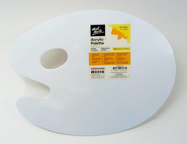 Paleta para Oleo de acrílico MONT MARTE ovoide plana 23 x 30 MAPL0007