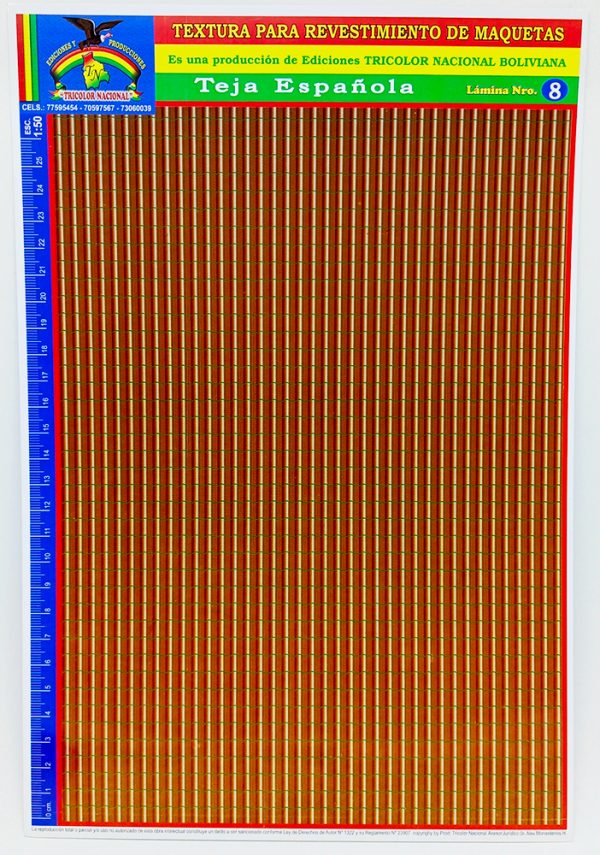 Textura para maqueta Teja Española Nº8