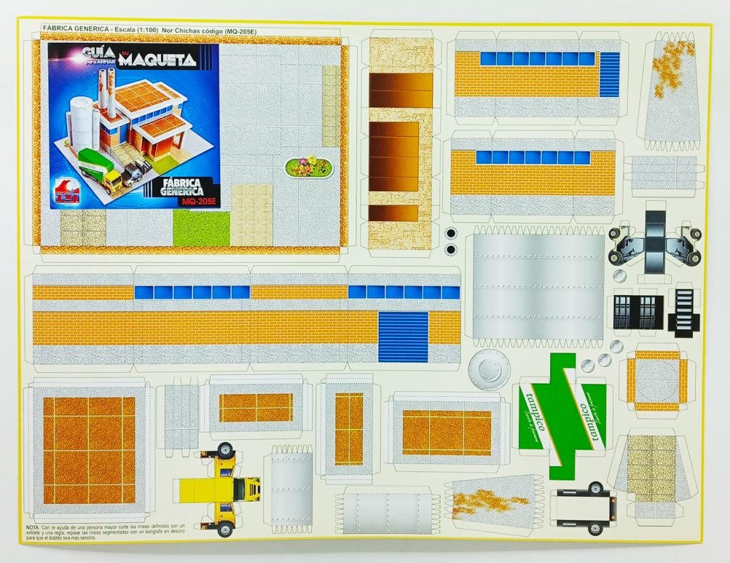 Textura para maqueta Fabrica Genérica para armar esc.1:100 MQ-205E