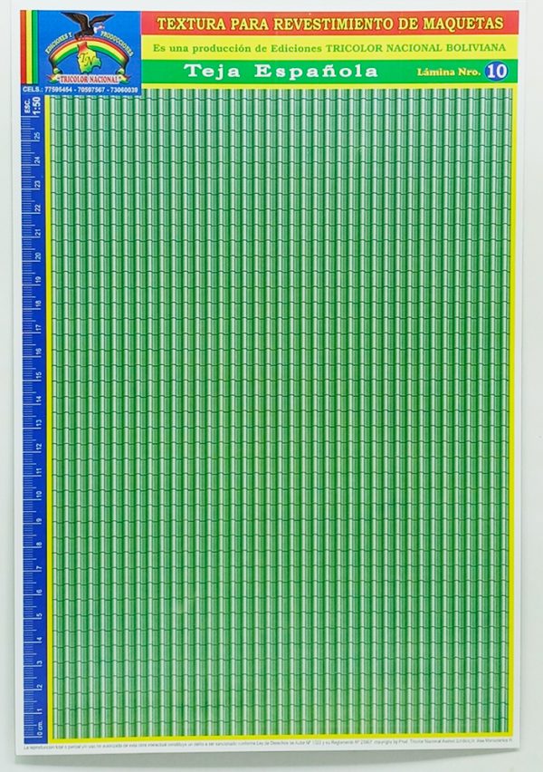 Textura para maqueta Teja Española Nº10