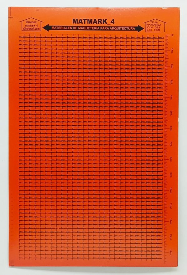 Textura para maqueta Teja Naranja T-021
