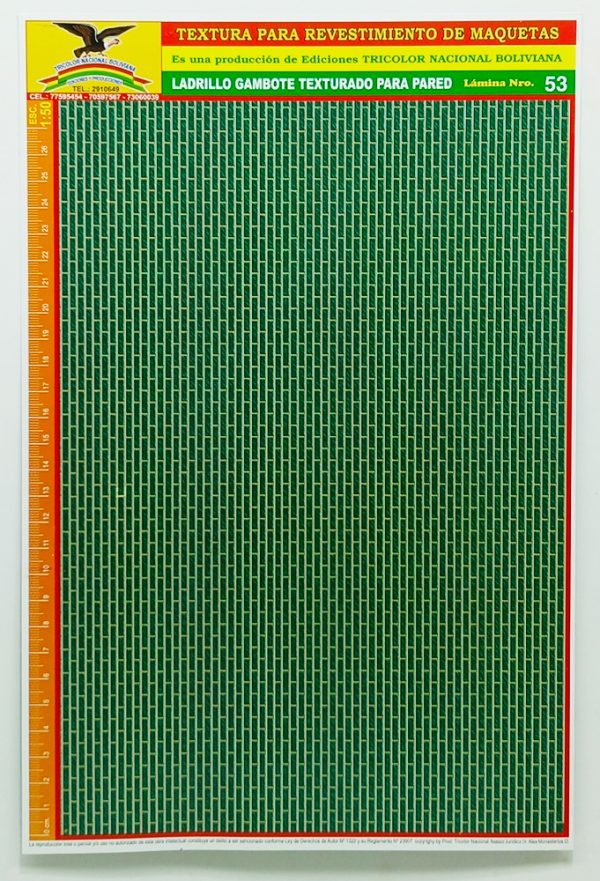 Textura para maqueta Ladrillo Gambote Texturado Para Pared Nº53
