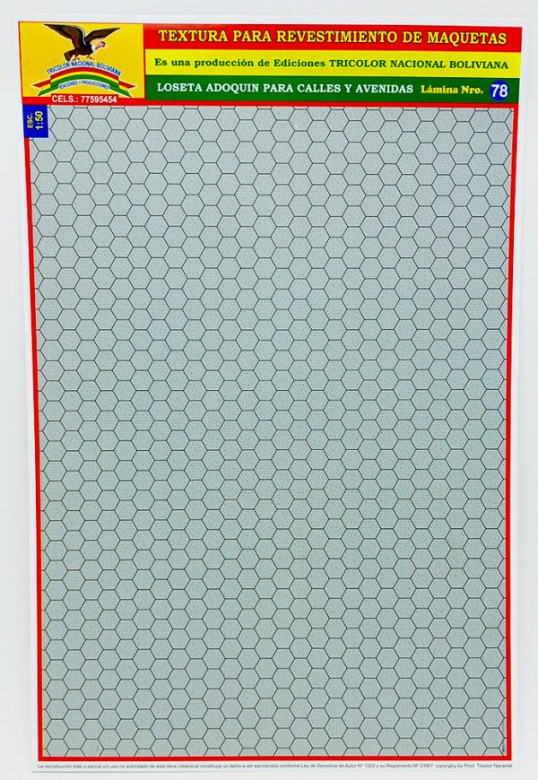 Textura para maqueta Loseta Adoquin para Calles y Avenidas Nº78