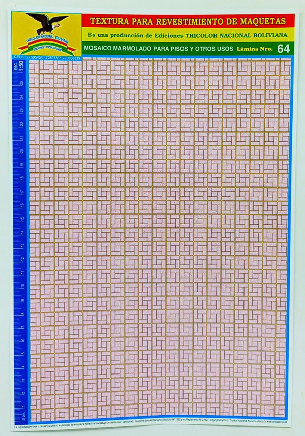 Textura para maqueta Mosaico Marmolado para Pisos y otros usos N°64