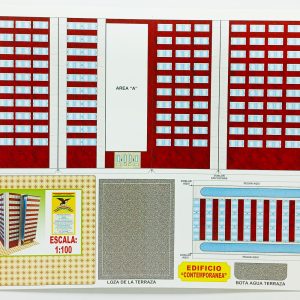 Textura para maqueta Edificio Contemporánea para armar esc. 1:100