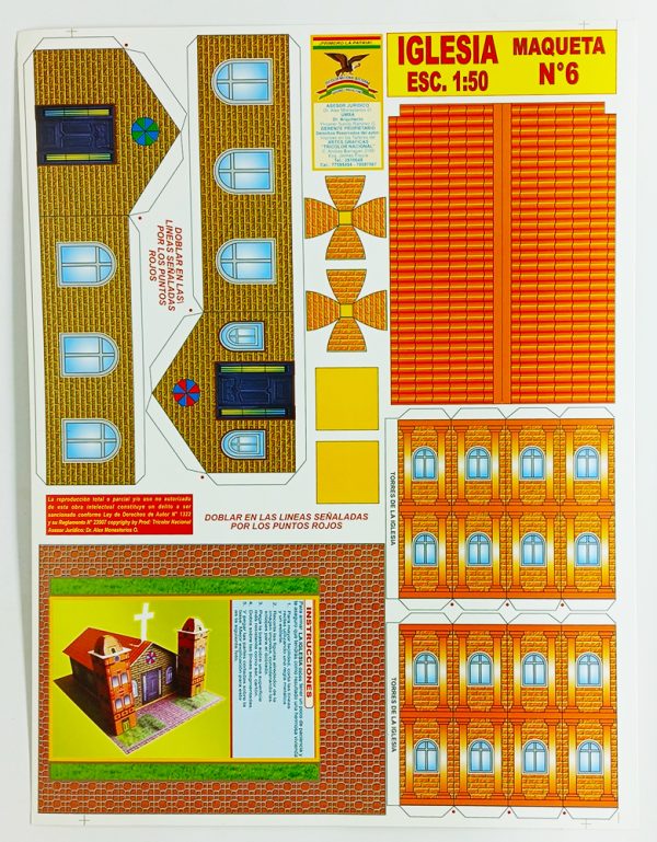 Textura para maqueta Iglesia Maqueta para armar esc. 1:50 Nº 10 Nº6