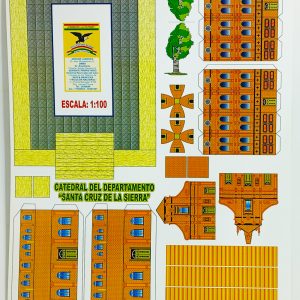 Textura para maqueta Catedral del Depto. Santa Cruz de la Sierra para armar esc. 1:100