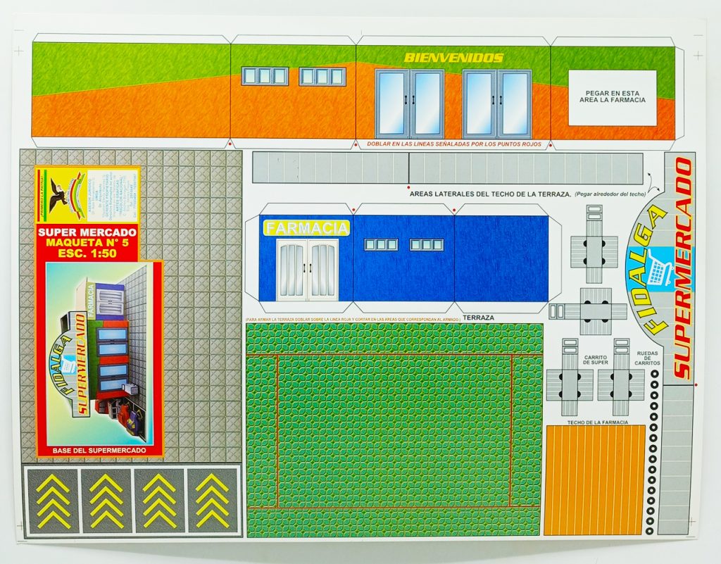 Textura para maqueta Súper Mercado para armar esc. 1:50 Nº5