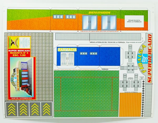Textura para maqueta Súper Mercado para armar esc. 1:50 Nº5