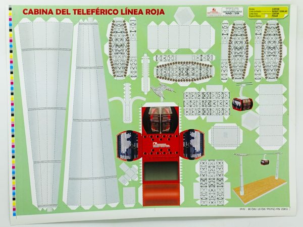 Textura para maqueta Cabina del Teleférico Línea Roja para armar esc. 1:50 MQ-38