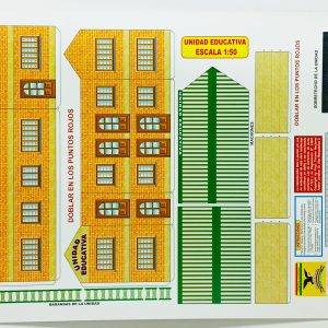 Textura para maqueta Unidad Educativa para armar esc.1:50
