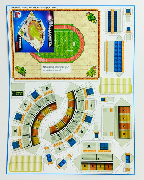 Textura para maqueta ESTADIUM para armar esc. 1:100 MQ-205M