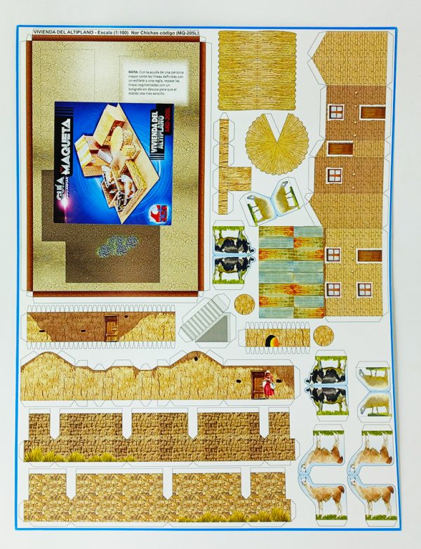 Textura para maqueta Vivienda del Altiplano para armar esc. 1:100 MQ-205L