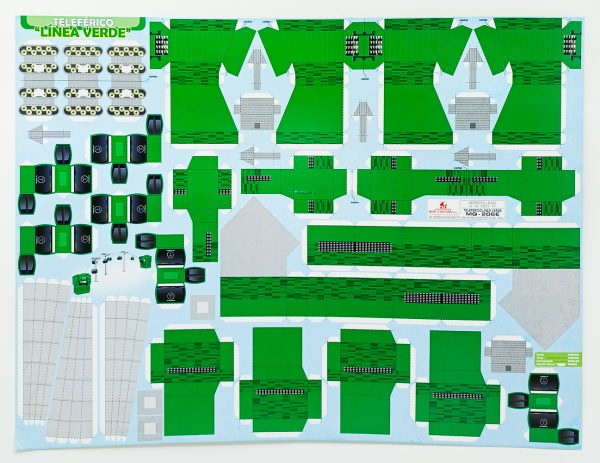 Textura para maqueta Teleférico Línea Verde para armar esc. 1:100 MQ - 206E