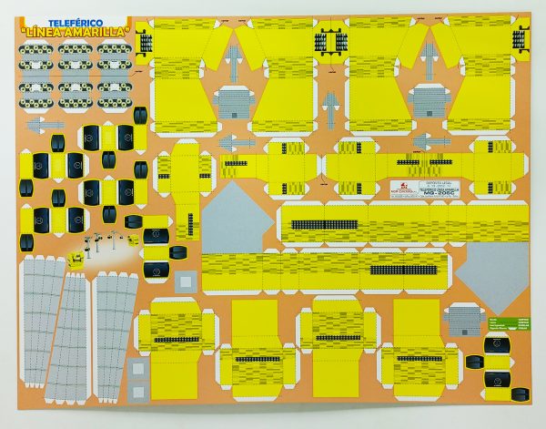 Textura para maqueta Teleférico Línea Amarilla para armar esc. 1:100 MQ-206C