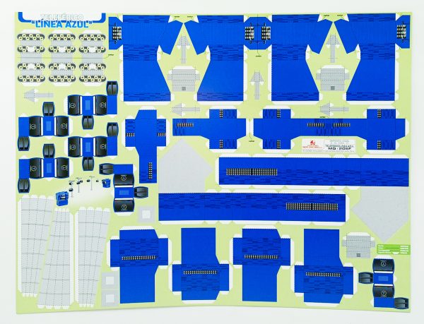 Textura para maqueta Teleférico Línea Azul para armar esc. 1:100 MQ-206F