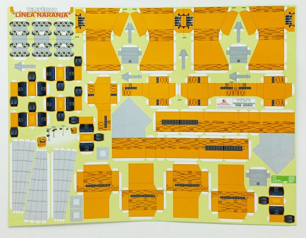 Textura para maqueta Teleférico Línea Naranja para armar esc. 1:100 MQ-206G