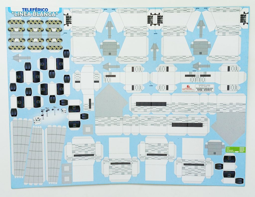 Textura para maqueta Teleférico Línea Blanca para armar esc.1:100 MQ-206H