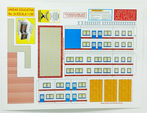 Textura para maqueta Unidad Educativa para armar esc. 1:100 Nº 34