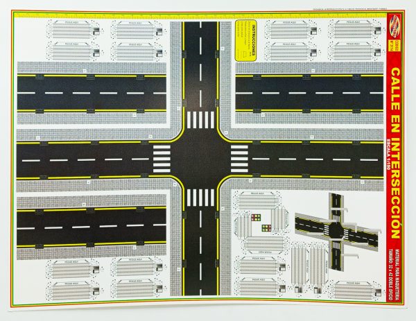 Textura para maqueta Calle en Intersección para armar esc. 1:150 Nº3114