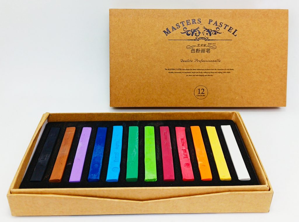 Tiza Pastel Seco 12 colores MARIES caja cartón AR 2-1
