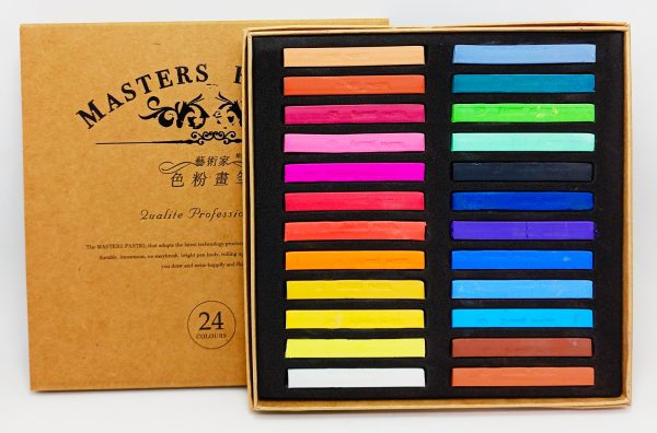 Tiza Pastel Seco 24 colores MARIES caja cartón AR 2-2