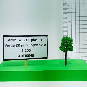 Árbol AR-31 plástico Verde 30 mm esc.1:200 Coposo