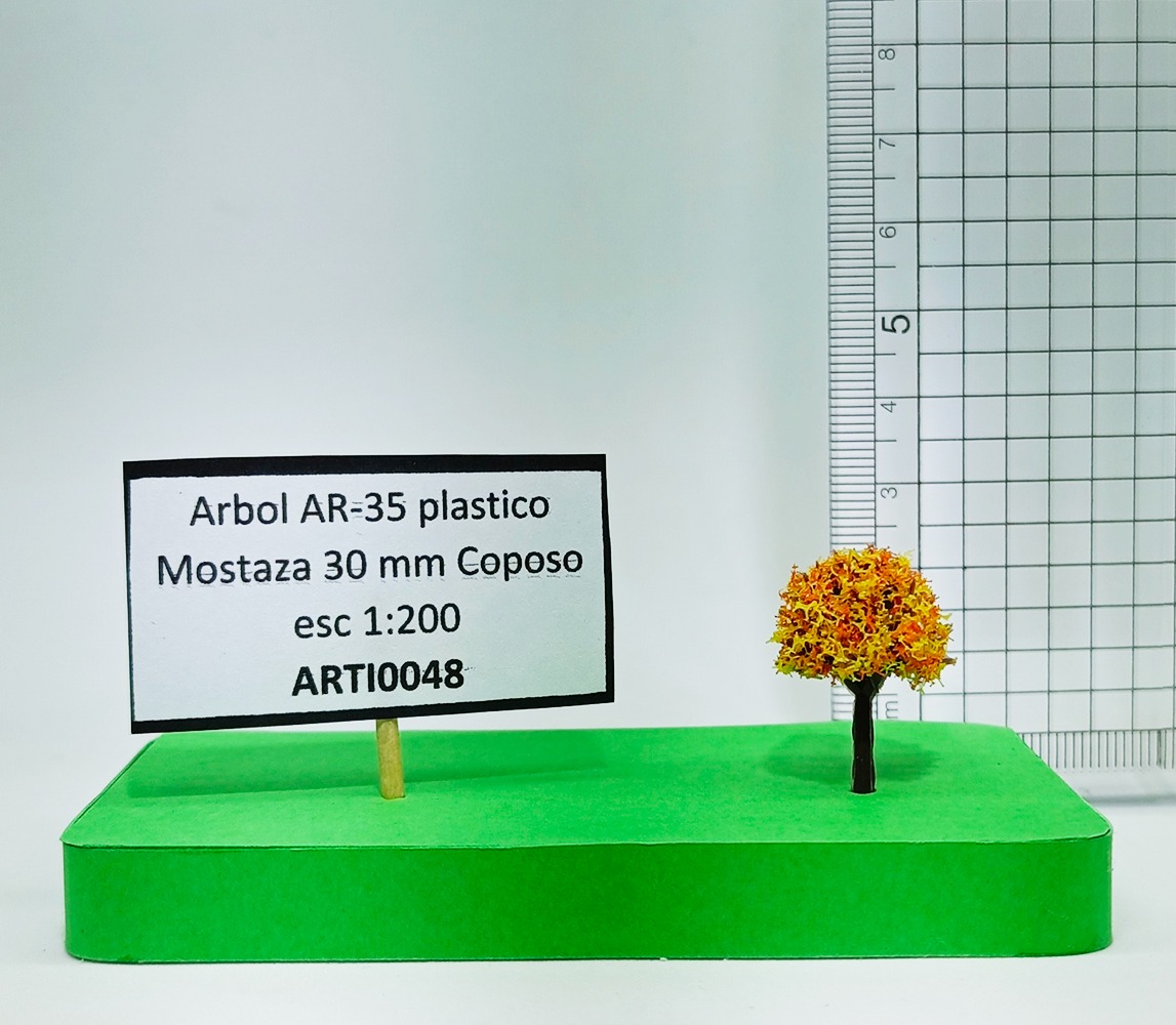 Árbol AR-35 plástico Mostaza 30 mm esc. 1:200 Coposo