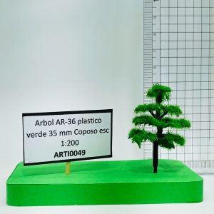 Árbol AR-36 plástico verde 35 mm esc. 1:200 Coposo
