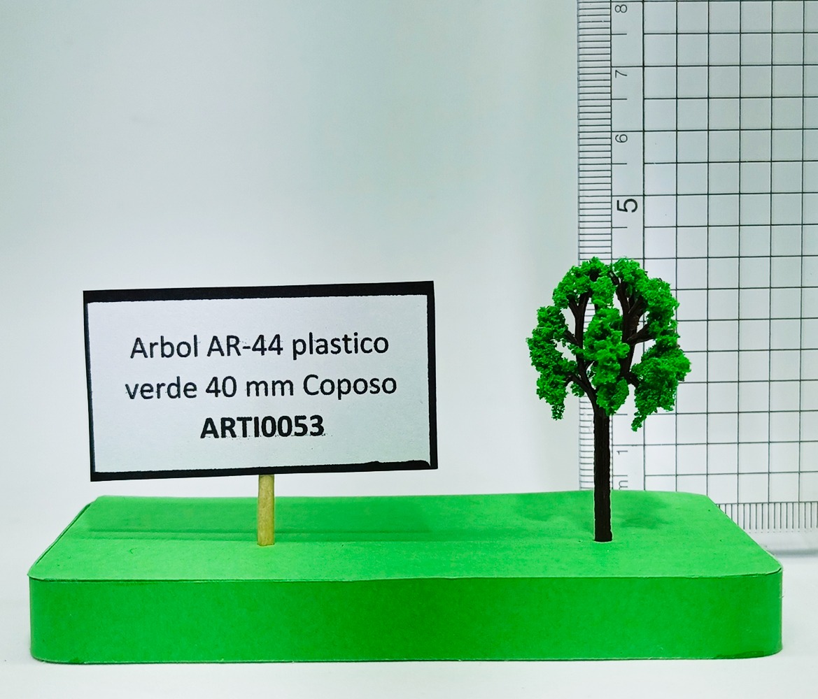 Árbol AR-44 plástico, verde 40 mm Coposo