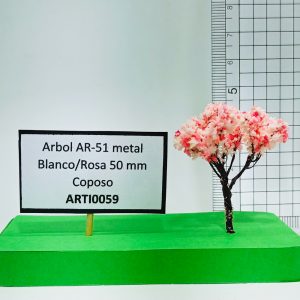 Árbol AR-51 metal, Blanco/Rosa 50 mm Coposo