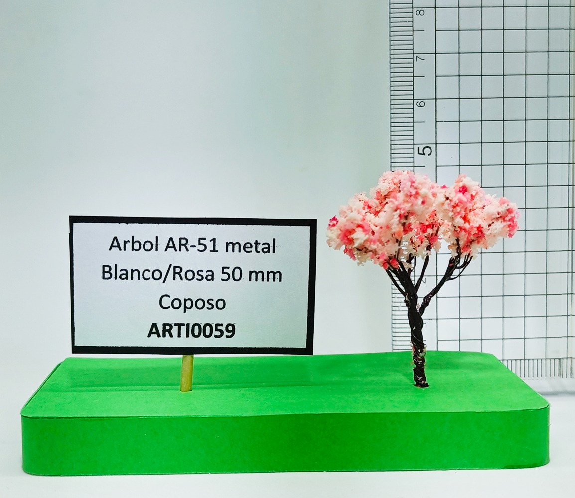 Árbol AR-51 metal, Blanco/Rosa 50 mm Coposo