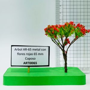 Árbol AR-65 metal, con flores rojas 65 mm Coposo