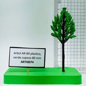 Árbol AR-84 plástico, verde coposo 80 mm