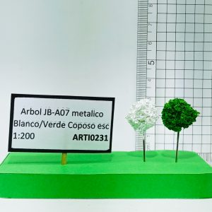 Árbol JB-A07 metálico Coposo esc 1:200 Blanco/Verde