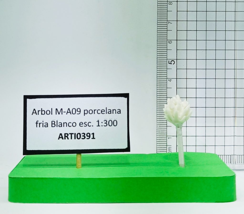 Árbol M-A09 porcelana fría Blanco esc. 1:300