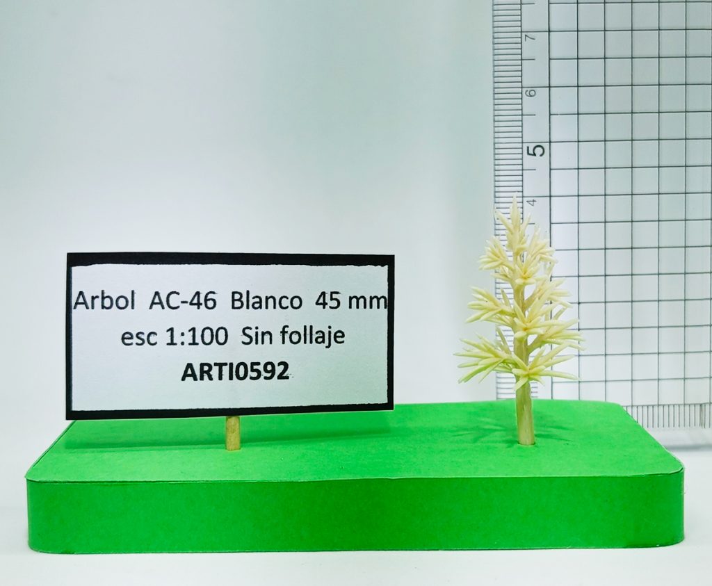 Árbol AC-46 Blanco 45 mm esc. 1:100 Sin follaje