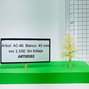 Árbol AC-46 Blanco 45 mm esc. 1:100 Sin follaje