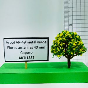 Árbol AR-49 metal, verde Flores amarillas 40 mm Coposo