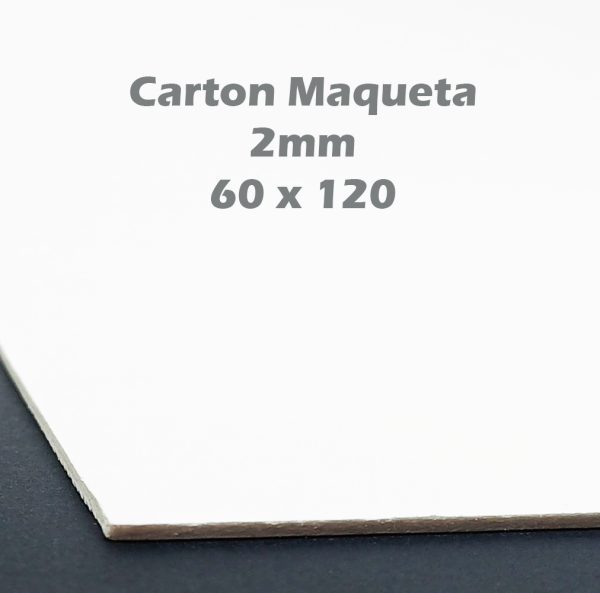 Cartón Maqueta (PVC Espumado) Blanco de 2 mm 120 x 60 cm